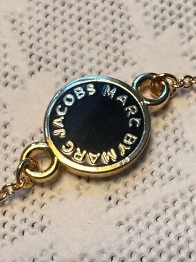 Marc by Marc Jacobs Gold-Tone Necklace with Black Accent Disc